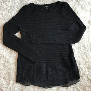 Lucky Brand medium black sweater NWOT